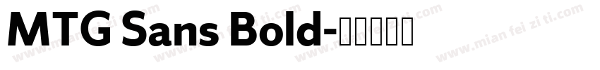 MTG Sans Bold字体转换